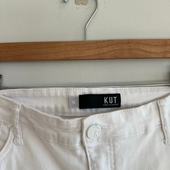Kut From The Kloth Stella High Rise Fab Ab Flare Jeans White 16 - Picture 5 of 12